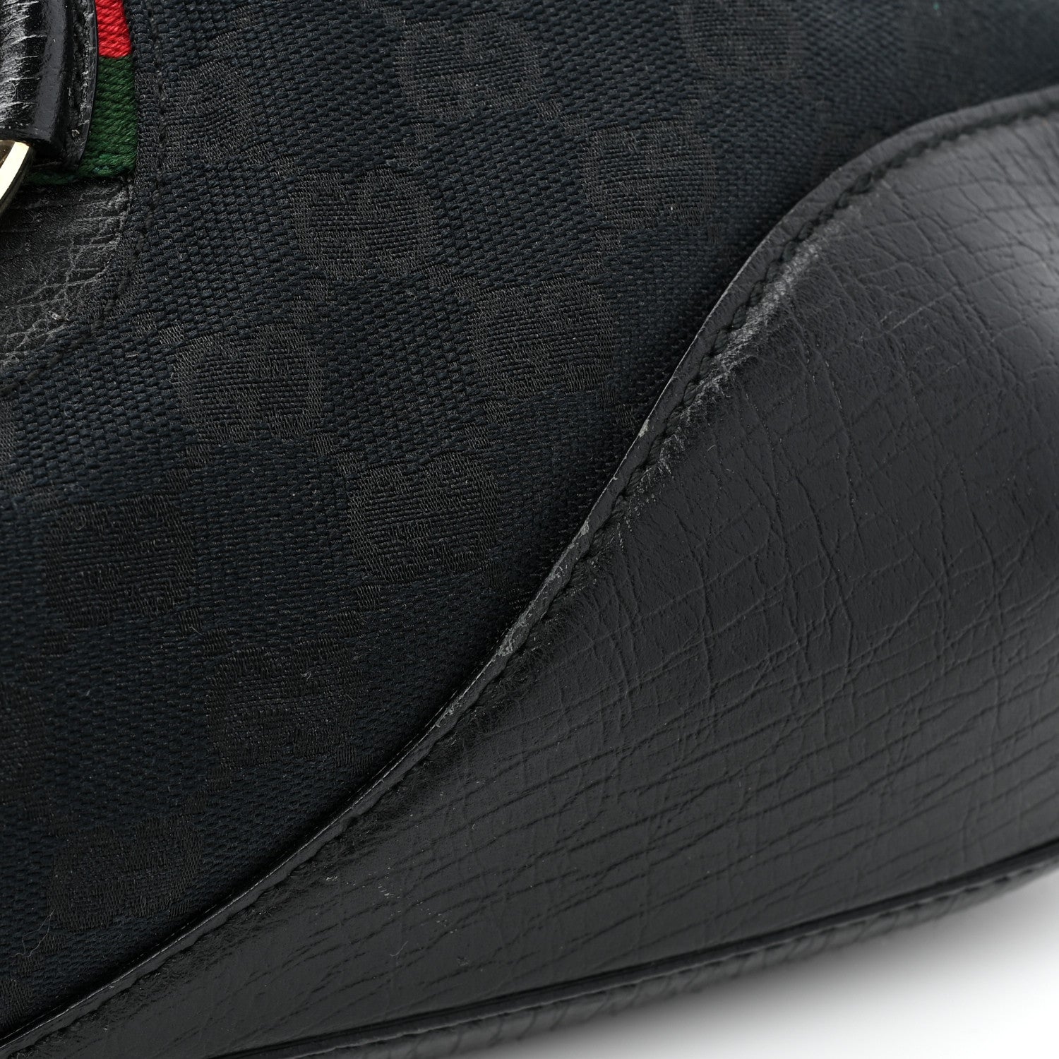 Gucci Monogram Web Hasler Hobo Black 11 of 13