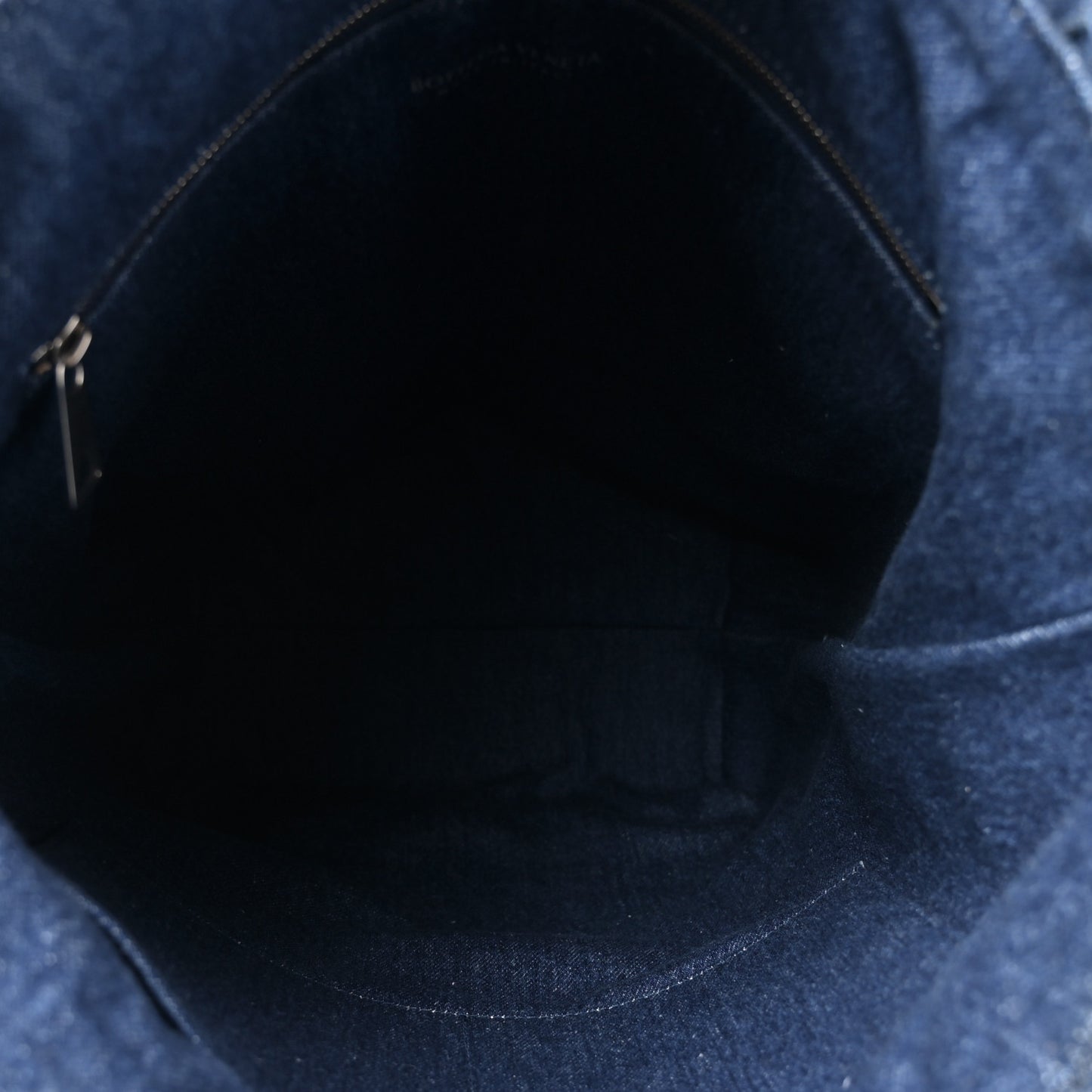 Denim Intrecciato Small Shopper Tote Blue