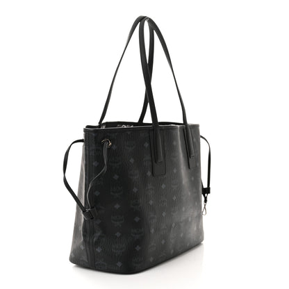 MCM Visetos Medium Liz Reversible Shopper Tote Black 5 of 19