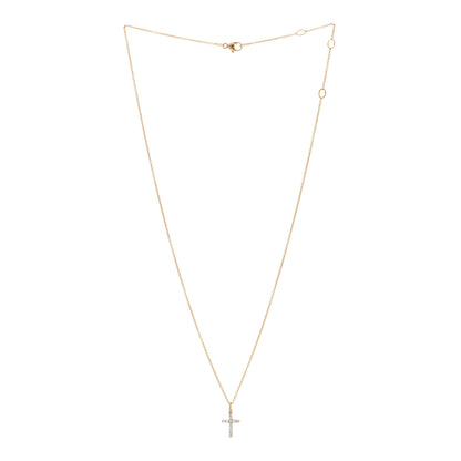 David Yurman 18K Yellow Gold Diamond Cable Collectibles Cross Pendant Necklace 3 of 6
