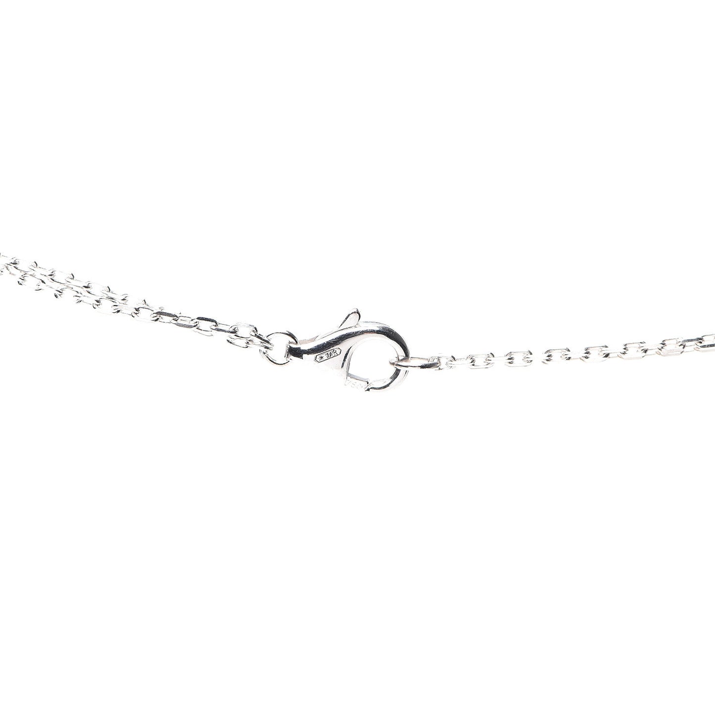 18K White Gold 2 Diamond LOVE Necklace