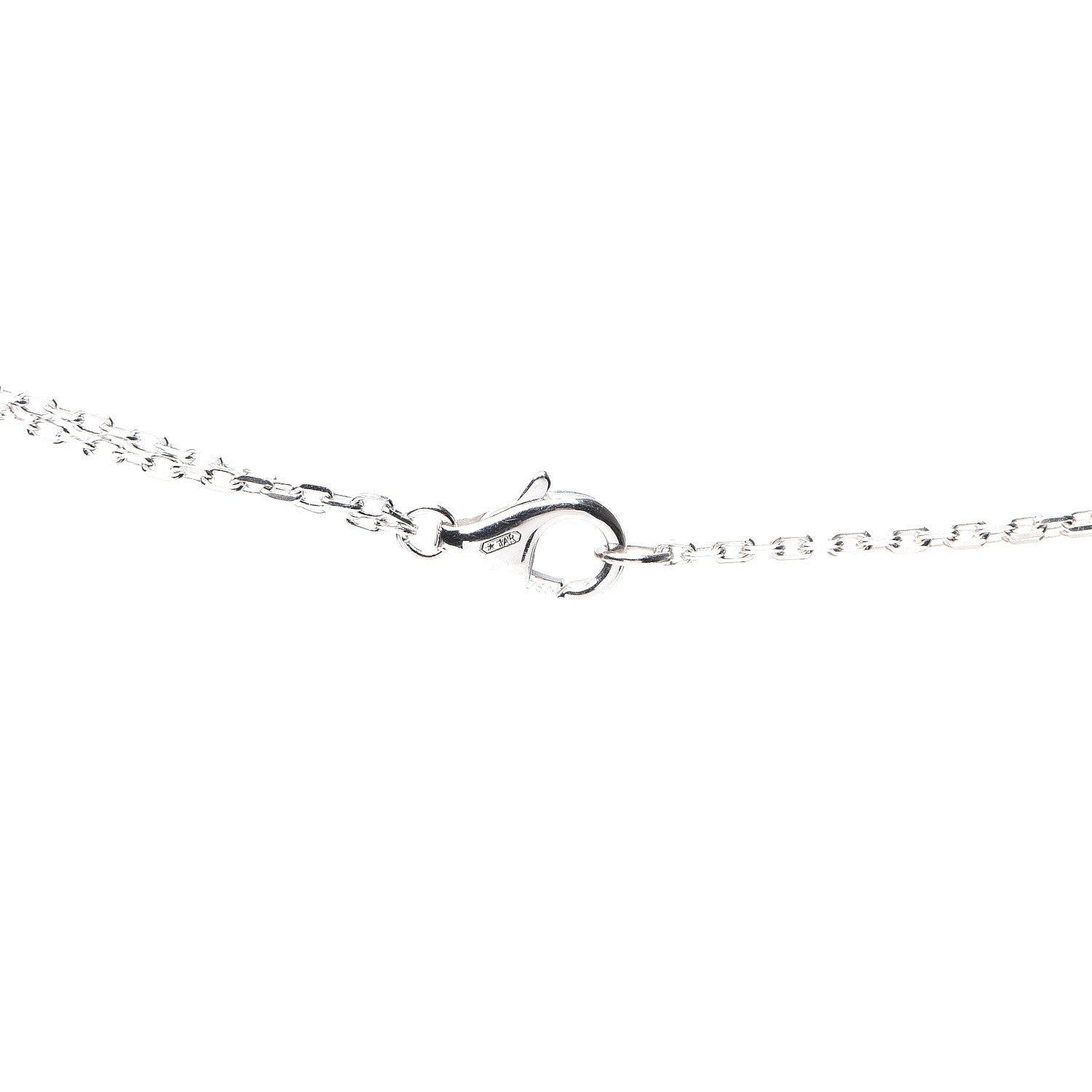 Cartier 18K White Gold 2 Diamond LOVE Necklace 5 of 6