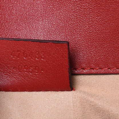 Gucci Calfskin Matelasse Super Mini GG Marmont Shoulder Bag Hibiscus Red 7 of 11