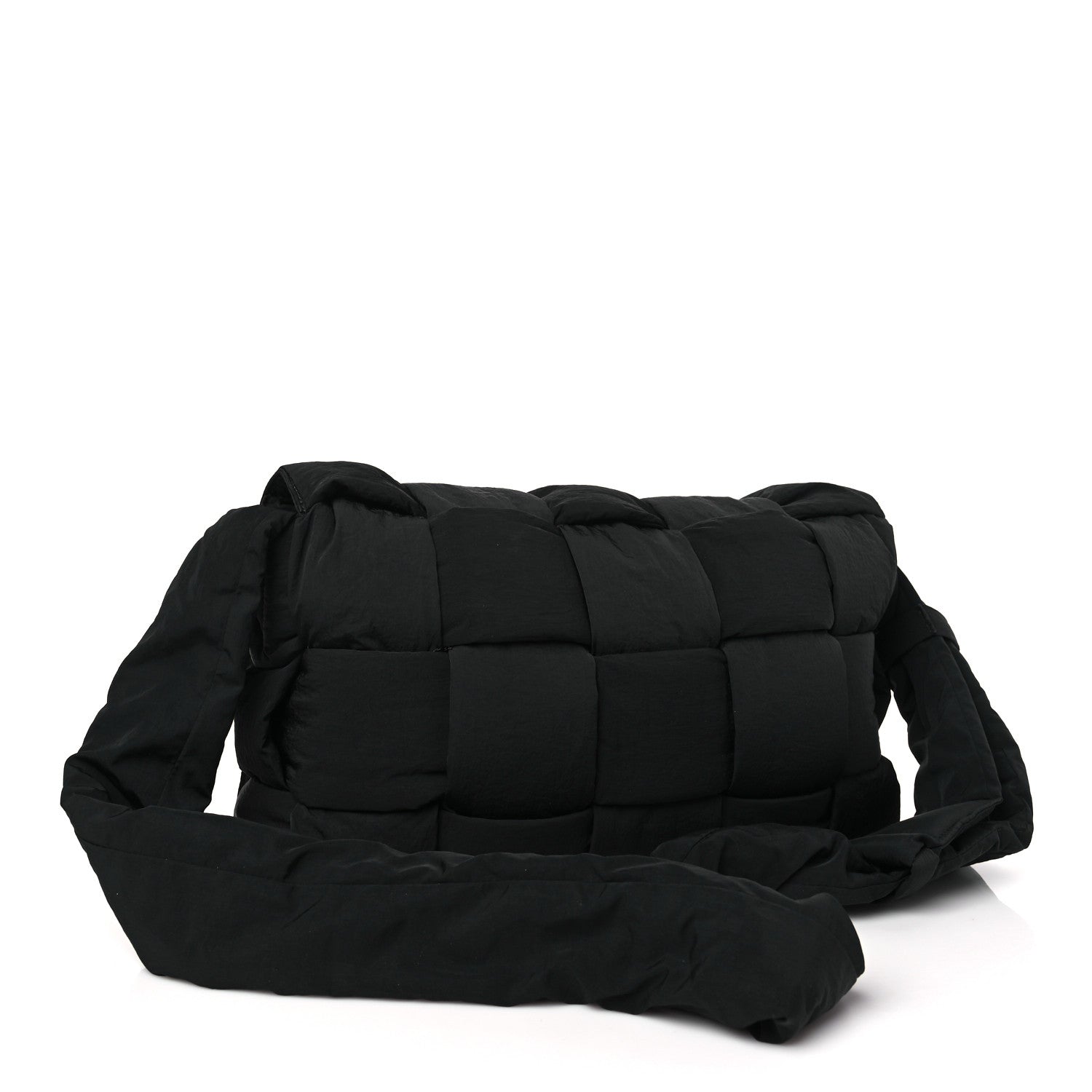 Bottega Veneta Nylon Intrecciato Padded Tech Maxi Cassette Bag Black 3 of 9