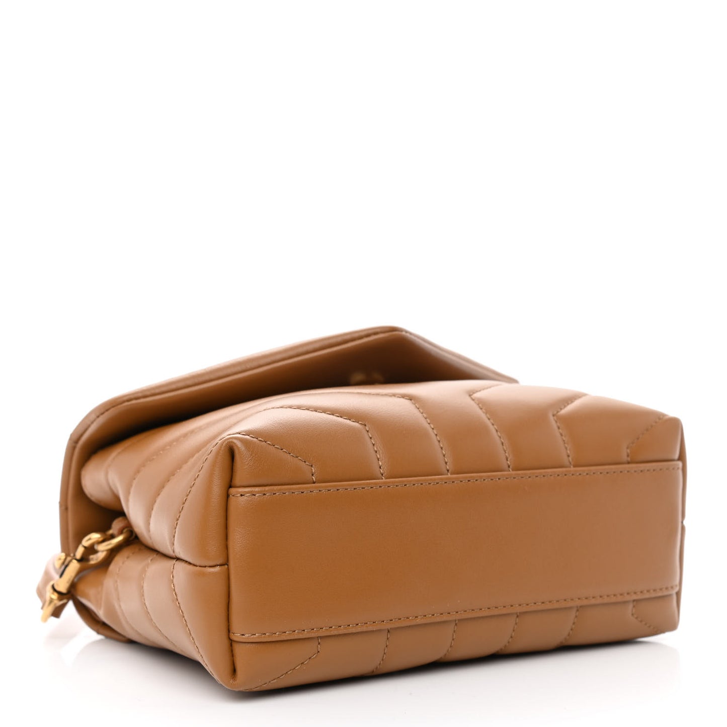 Calfskin Y Quilted Monogram Toy Loulou Crossbody Bag Dark Natural