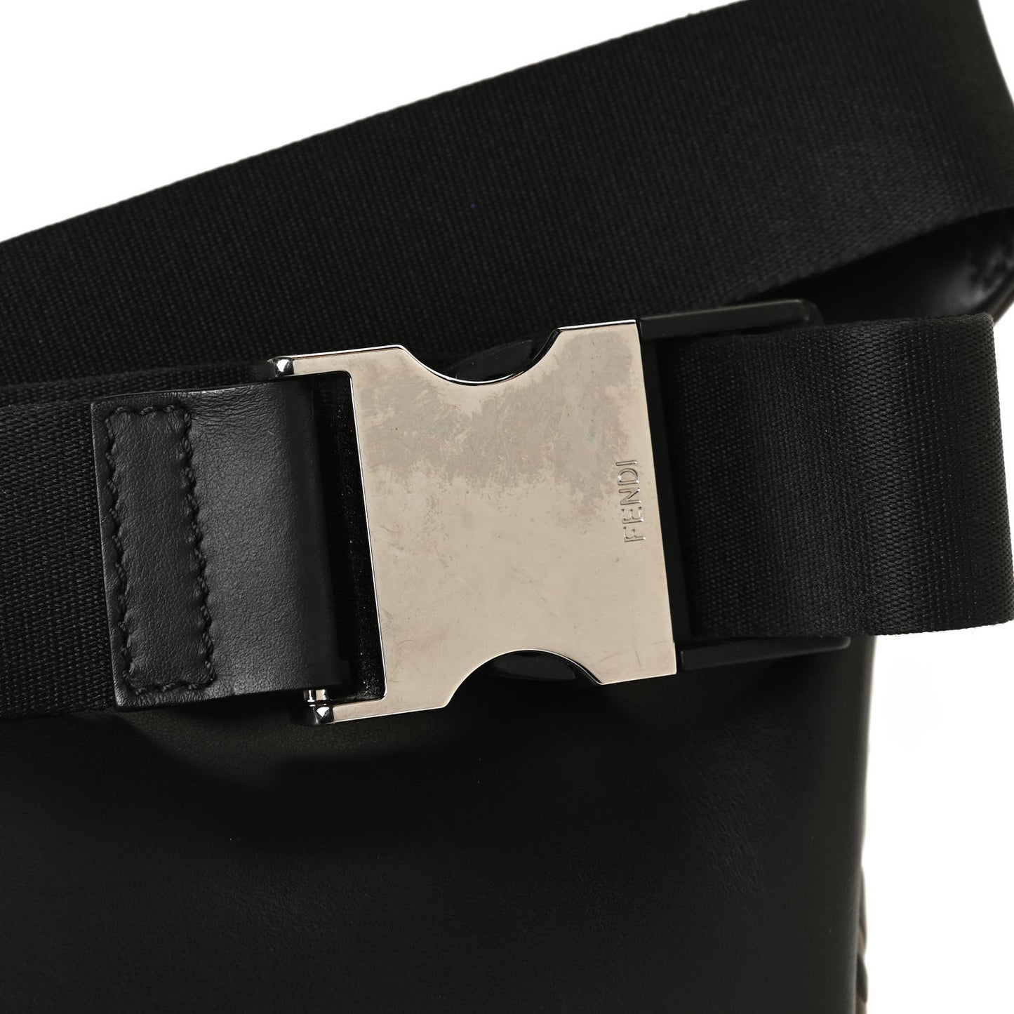 Vitello Century Bi-Color FF 1974 Embossed Belt Bag Maya Black