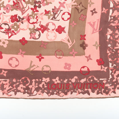 Louis Vuitton Silk Monogram Arty Square Scarf Pale Pink 2 of 4