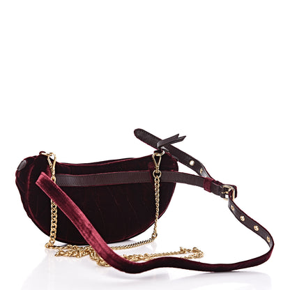 Miu Miu Velluto Matelasse Rider Belt Bag Bordeaux 3 of 10