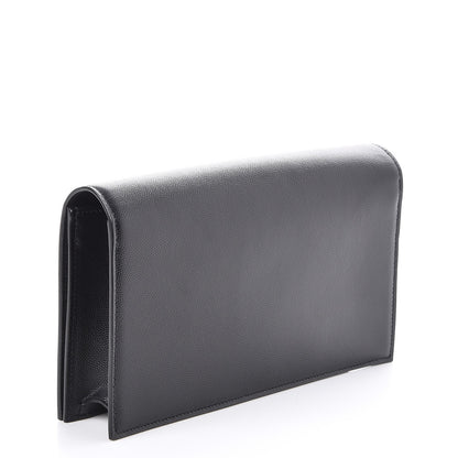 Saint Laurent Grain De Poudre Classic Monogram Kate Clutch Black 3 of 7