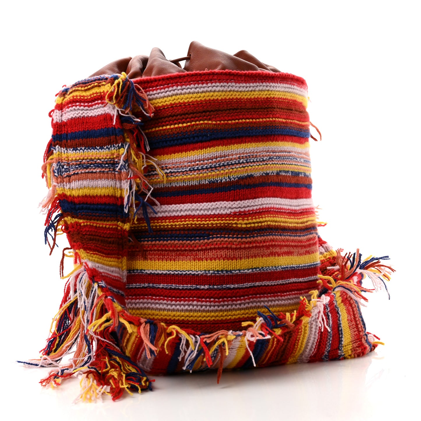 Recycled Cashmere Knit Fringe Jorge Hobo Multicolor