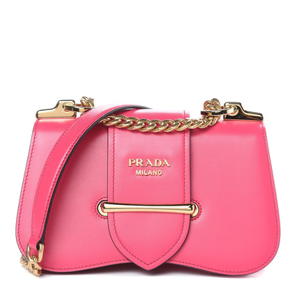 Prada City Calfskin Sidonie Small Chain Crossbody Bag Magenta 1 of 12