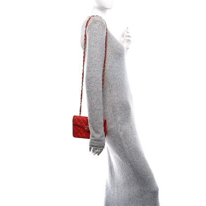 Chanel Lambskin Quilted Small Single Flap Red 2 of 9