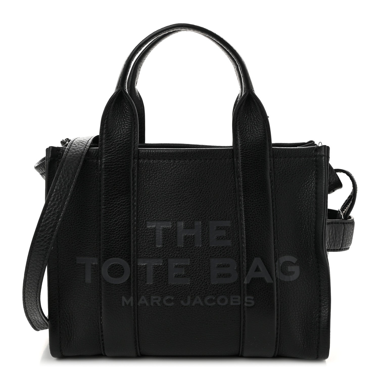 Marc Jacobs Grained Calfskin Small The Tote Bag Black 1 of 14