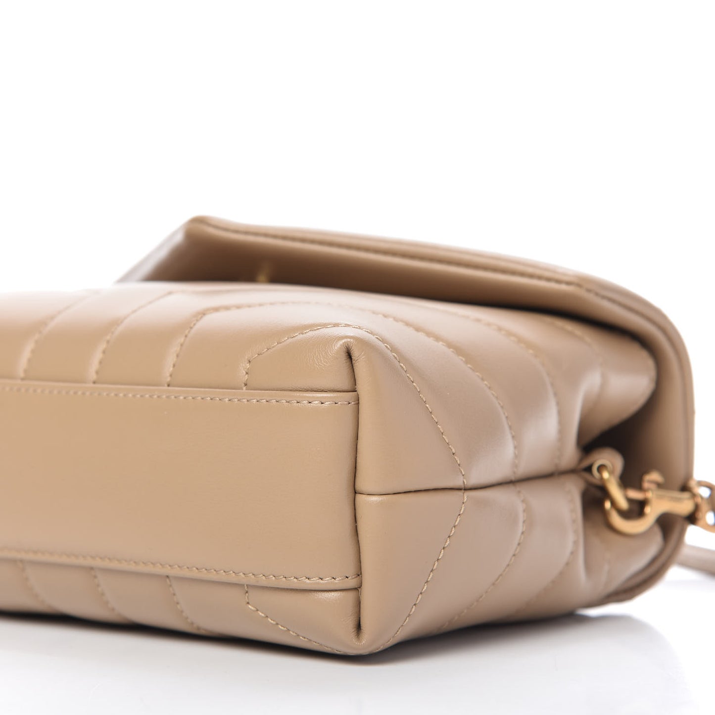 Calfskin Y Quilted Monogram Toy Loulou Crossbody Bag Latte