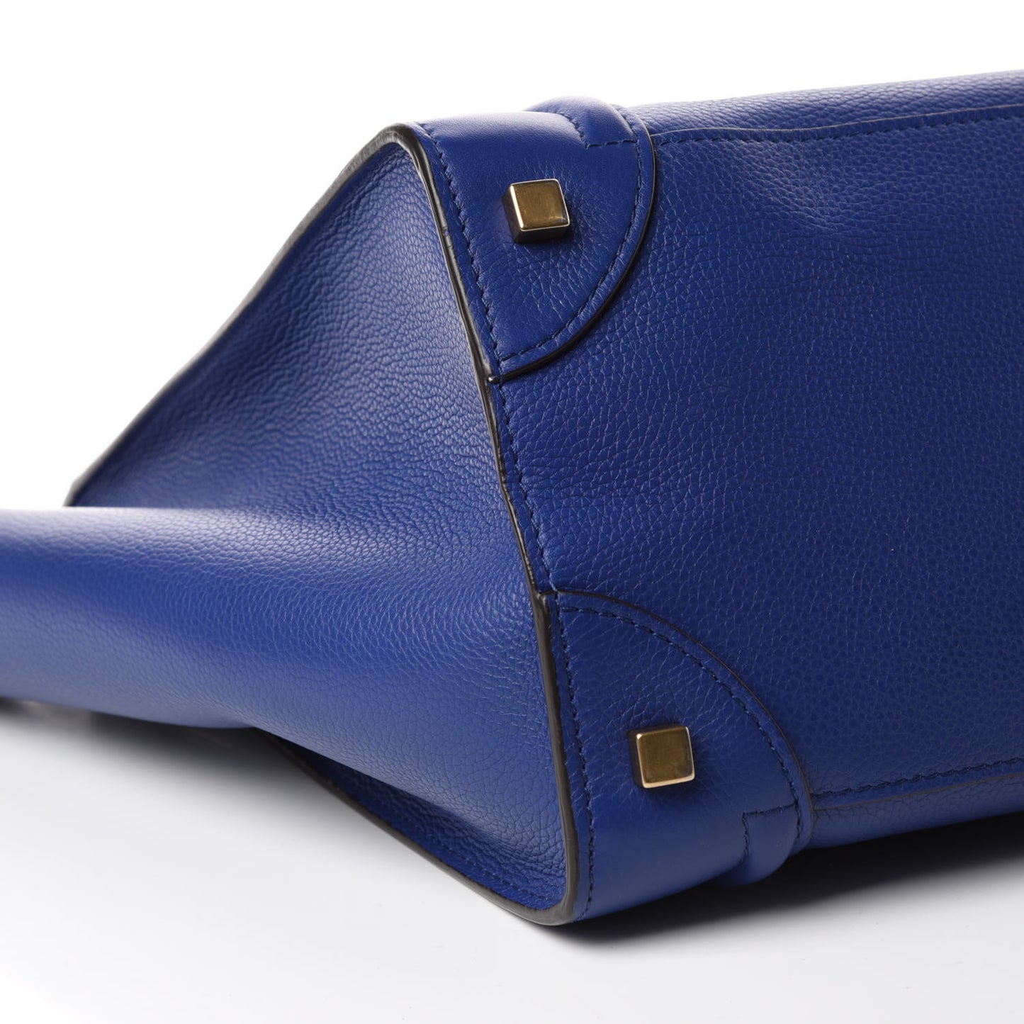 Drummed Calfskin Mini Luggage Indigo