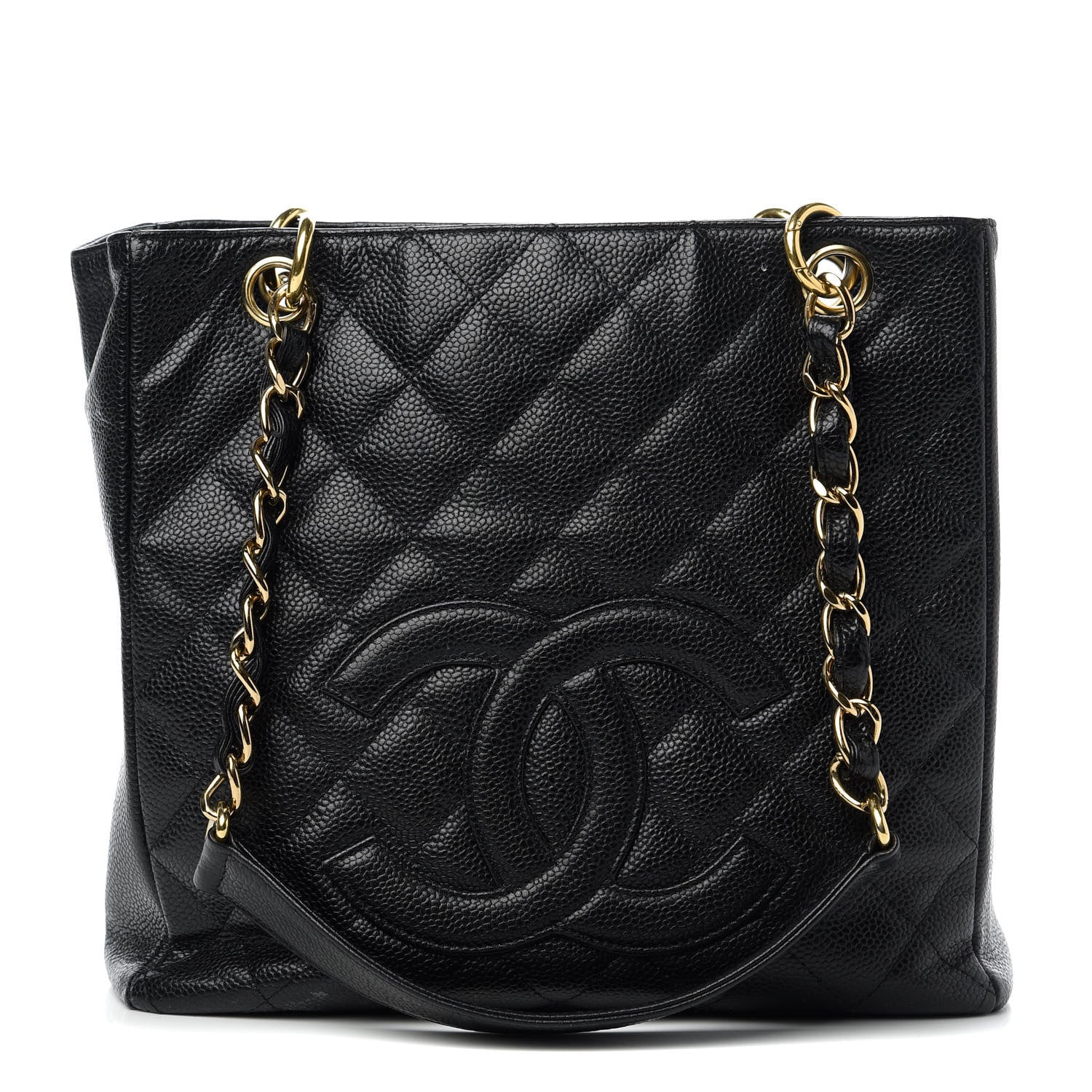 Chanel Caviar Quilted Petit Shopping Tote PST Black 1 of 10