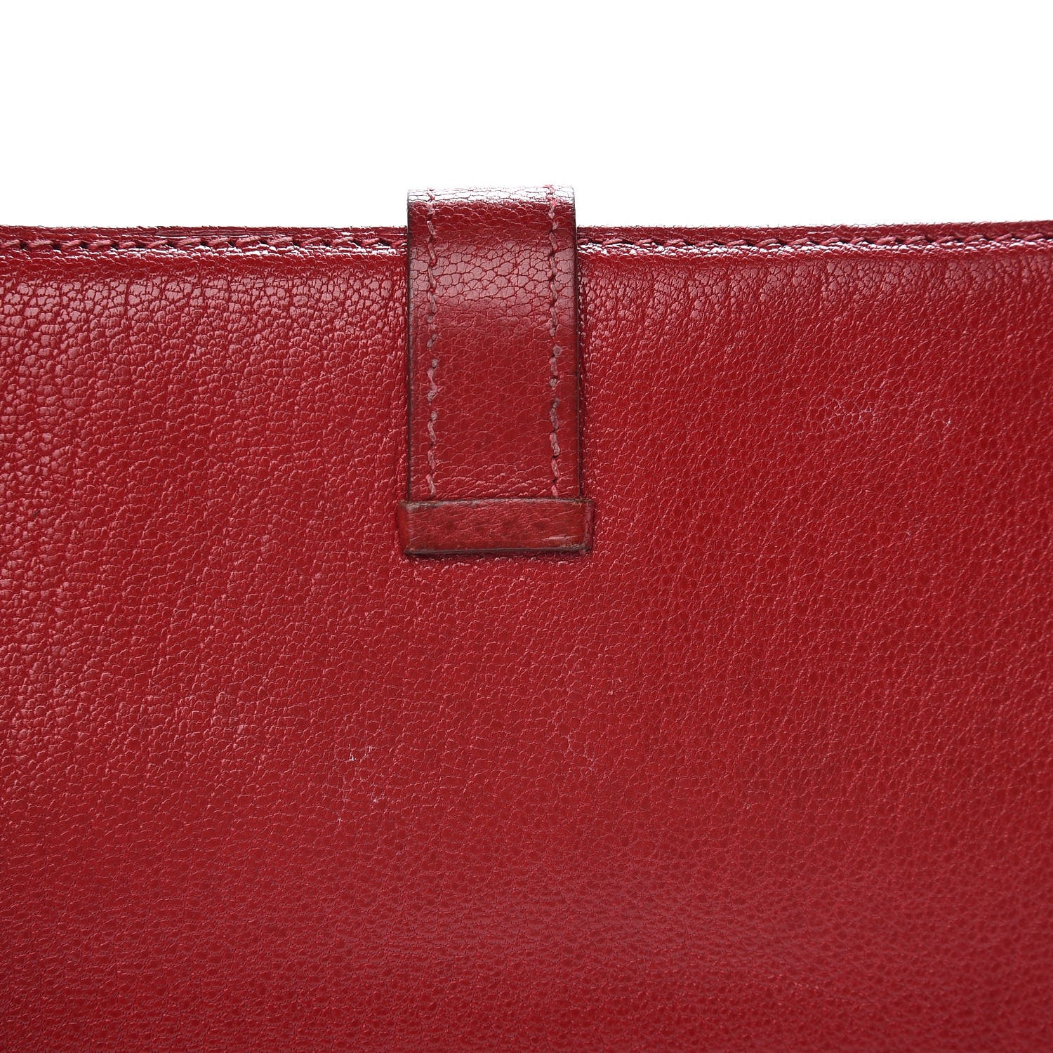 Hermes Chevre Mysore Bearn Gusset Wallet Rouge Casaque 9 of 12
