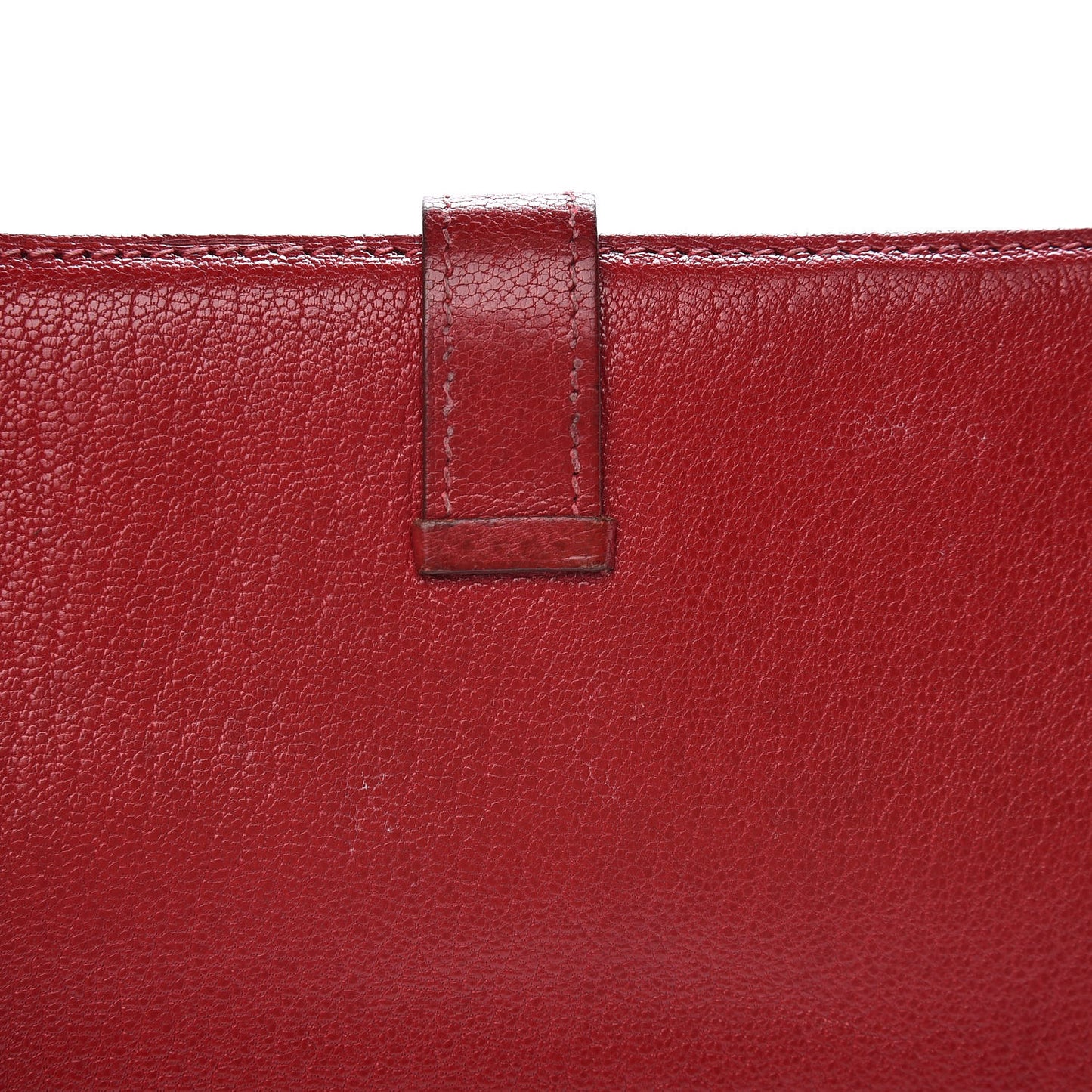 Chevre Mysore Bearn Gusset Wallet Rouge Casaque