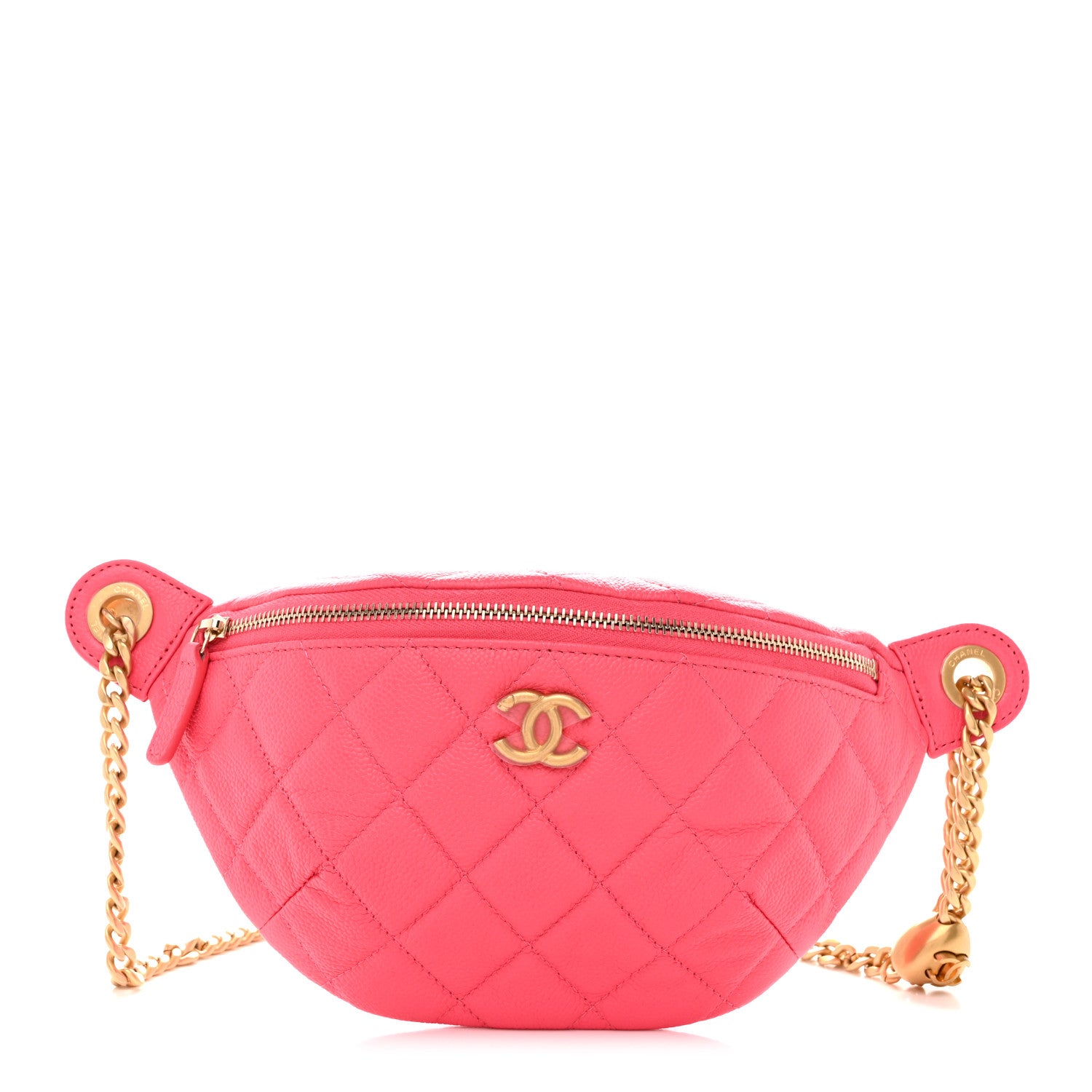Chanel Caviar Quilted Sweetheart Belt Bag Fuchsia 1 of 10