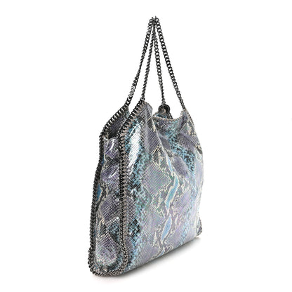 Stella McCartney Eco Python Oleographic Big Falabella Tote Navy 4 of 11