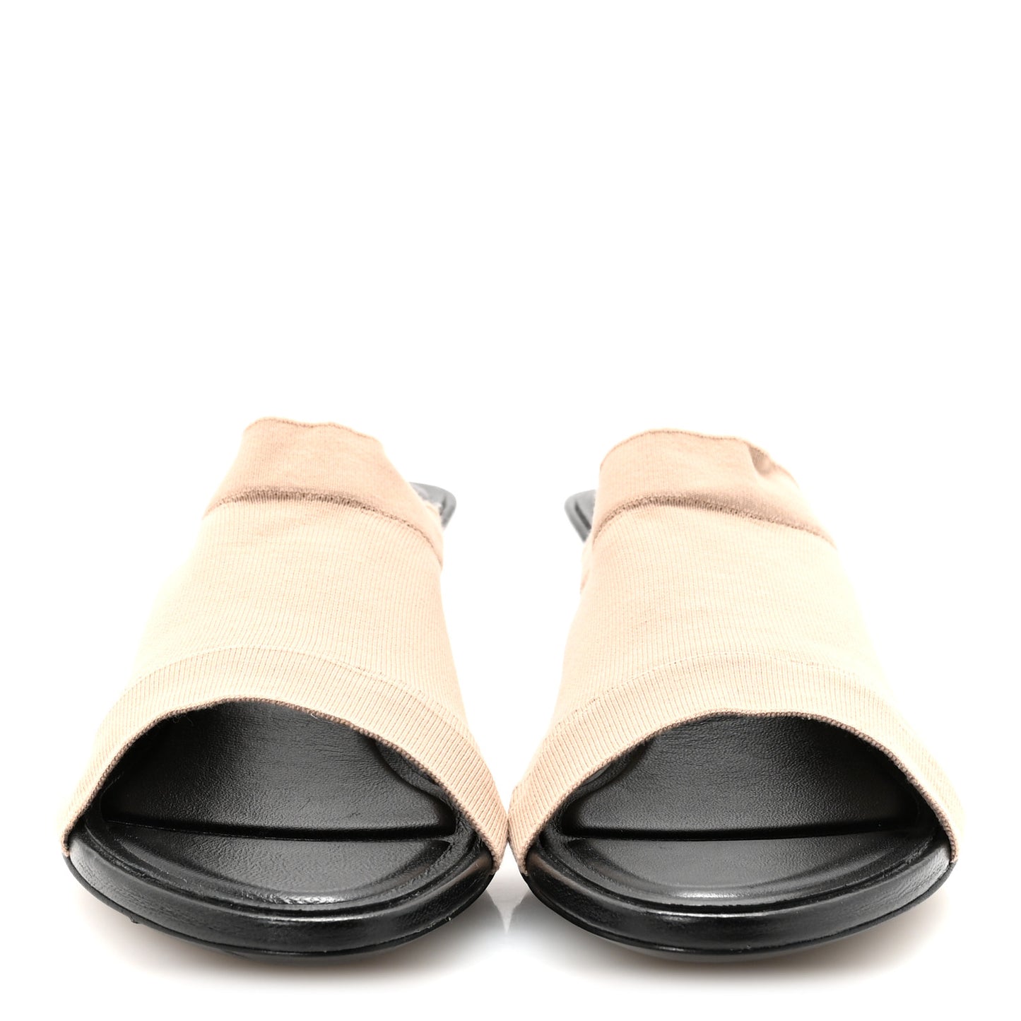 Stretch Knit Mule Sandal 37 Beige
