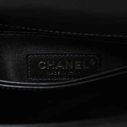 Chanel Calfskin Strass Quilted Mini Coco Handle Flap Dark Silver 6 of 10