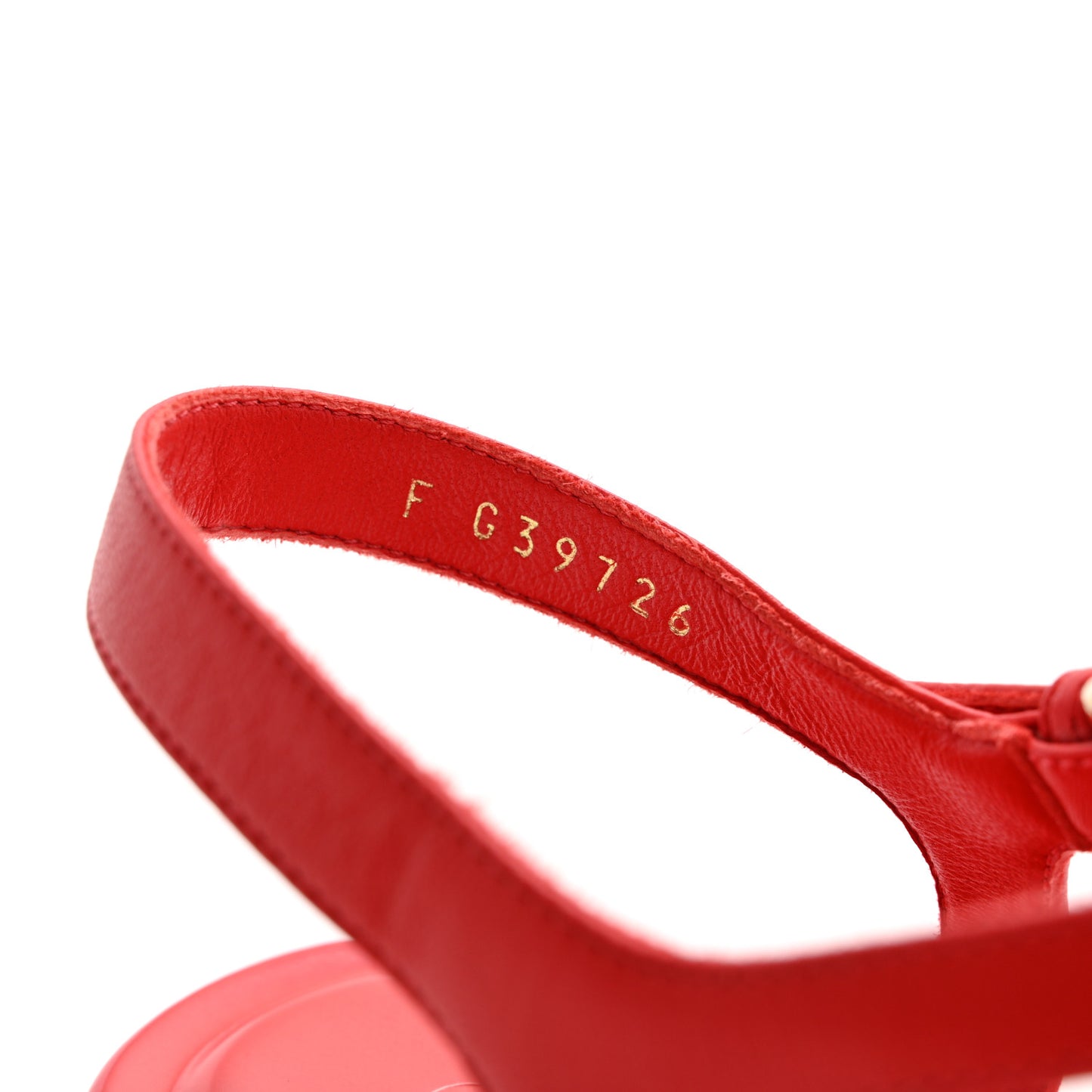 Lambskin Pearl Crystal CC Thong Sandals 39 Red