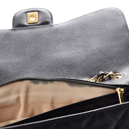Chanel Caviar Quilted Jumbo Single Flap Black 11 of 13