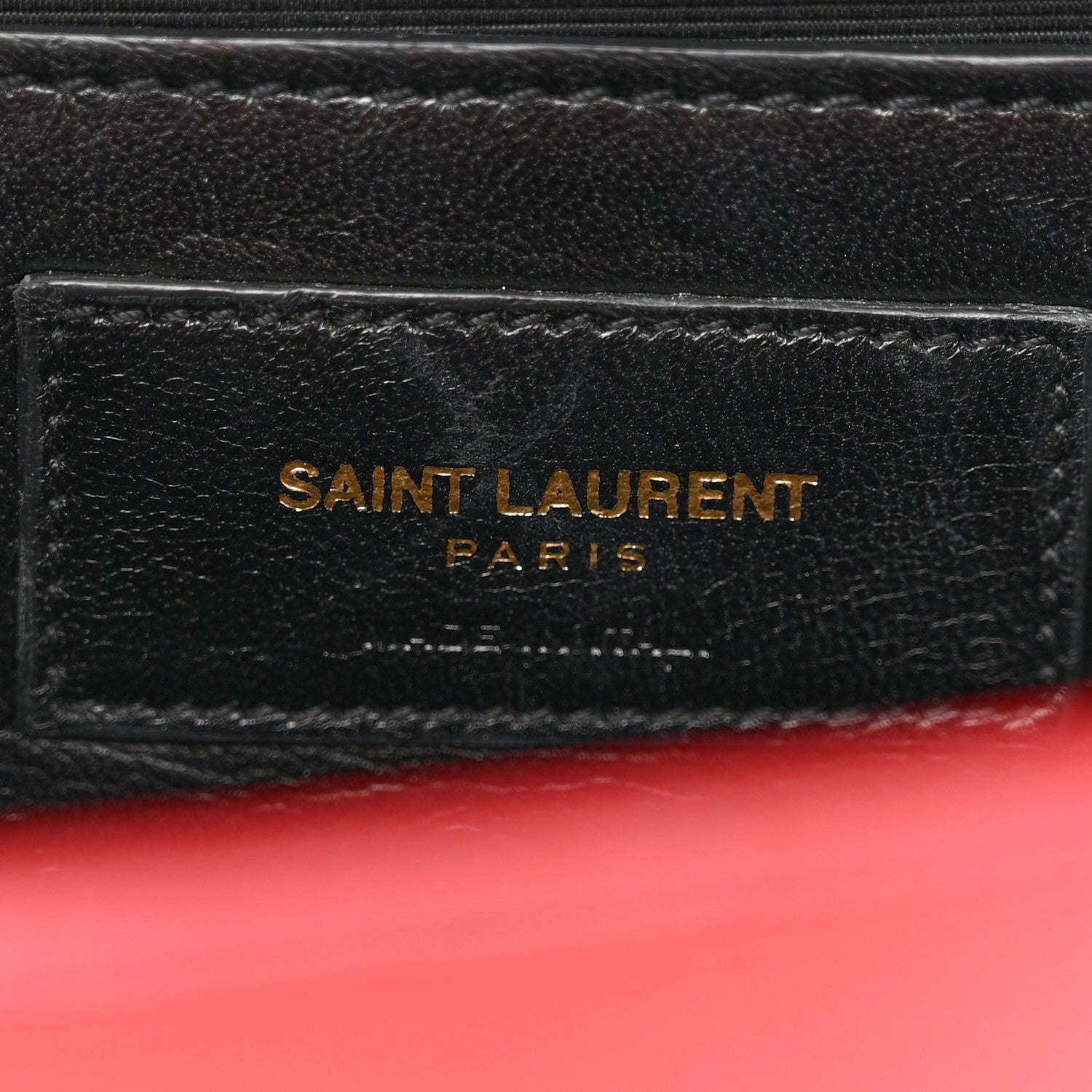 Saint Laurent Grain De Poudre Small Monogram Kate Satchel Red 6 of 12