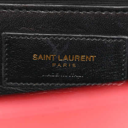 Saint Laurent Grain De Poudre Small Monogram Kate Satchel Red 6 of 12