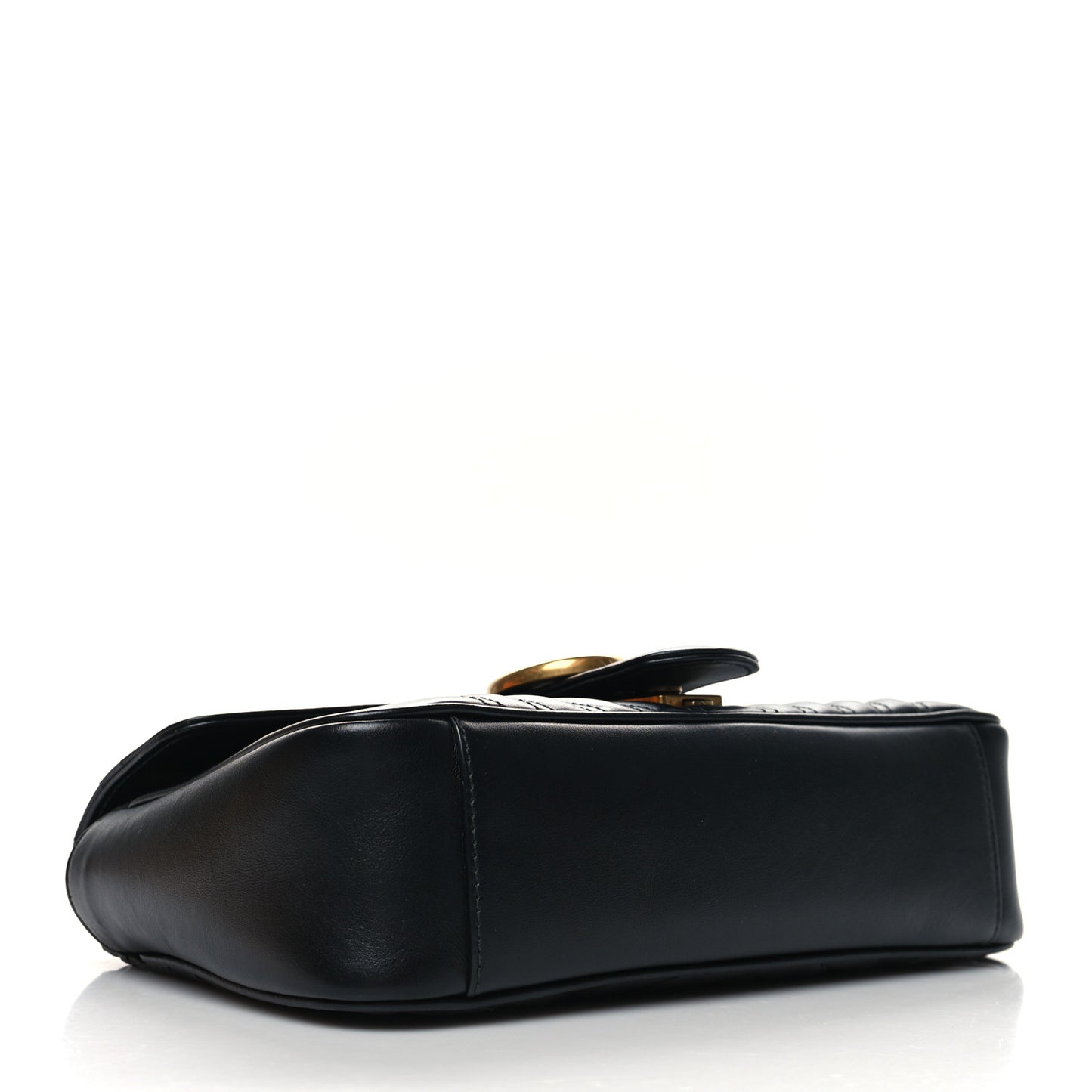 Calfskin Matelasse Small GG Marmont Shoulder Bag Black