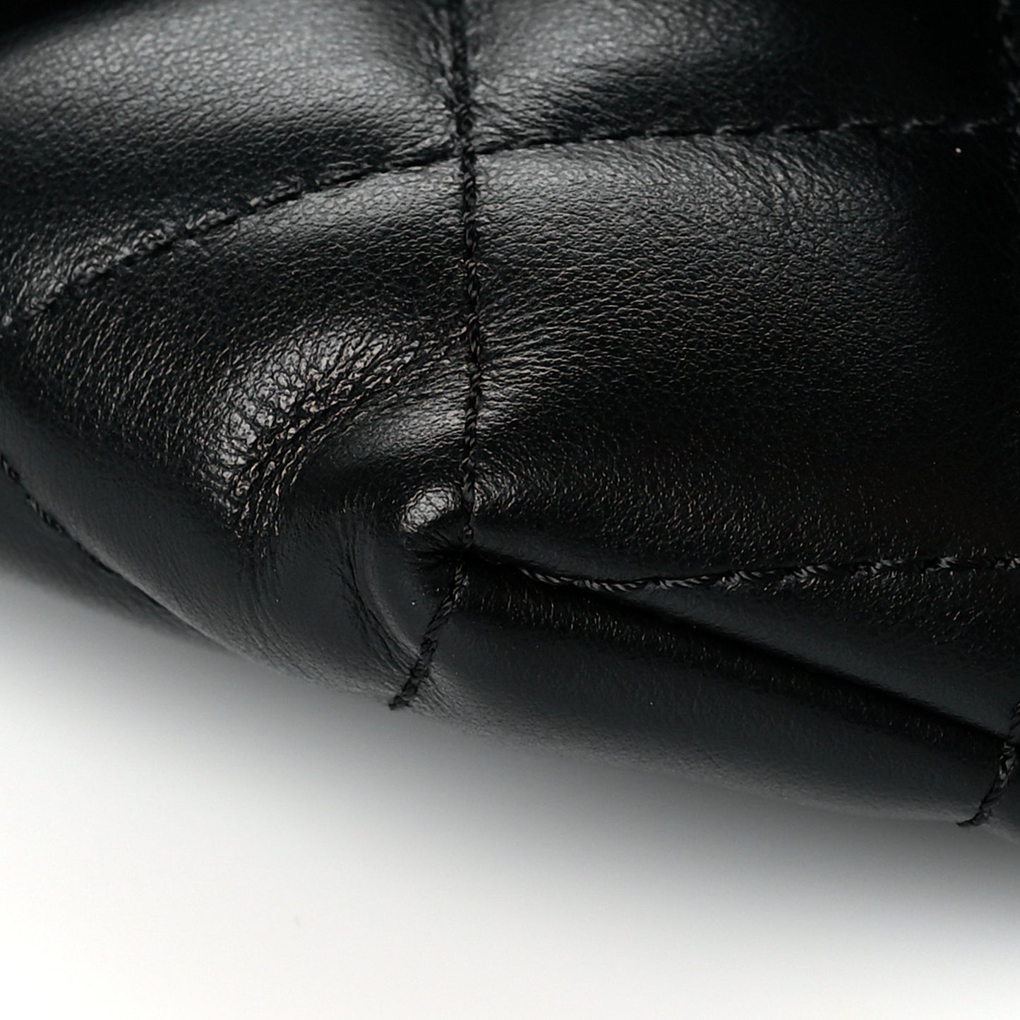 Calfskin Quilted CC Uniform Flap Belt Bag Black