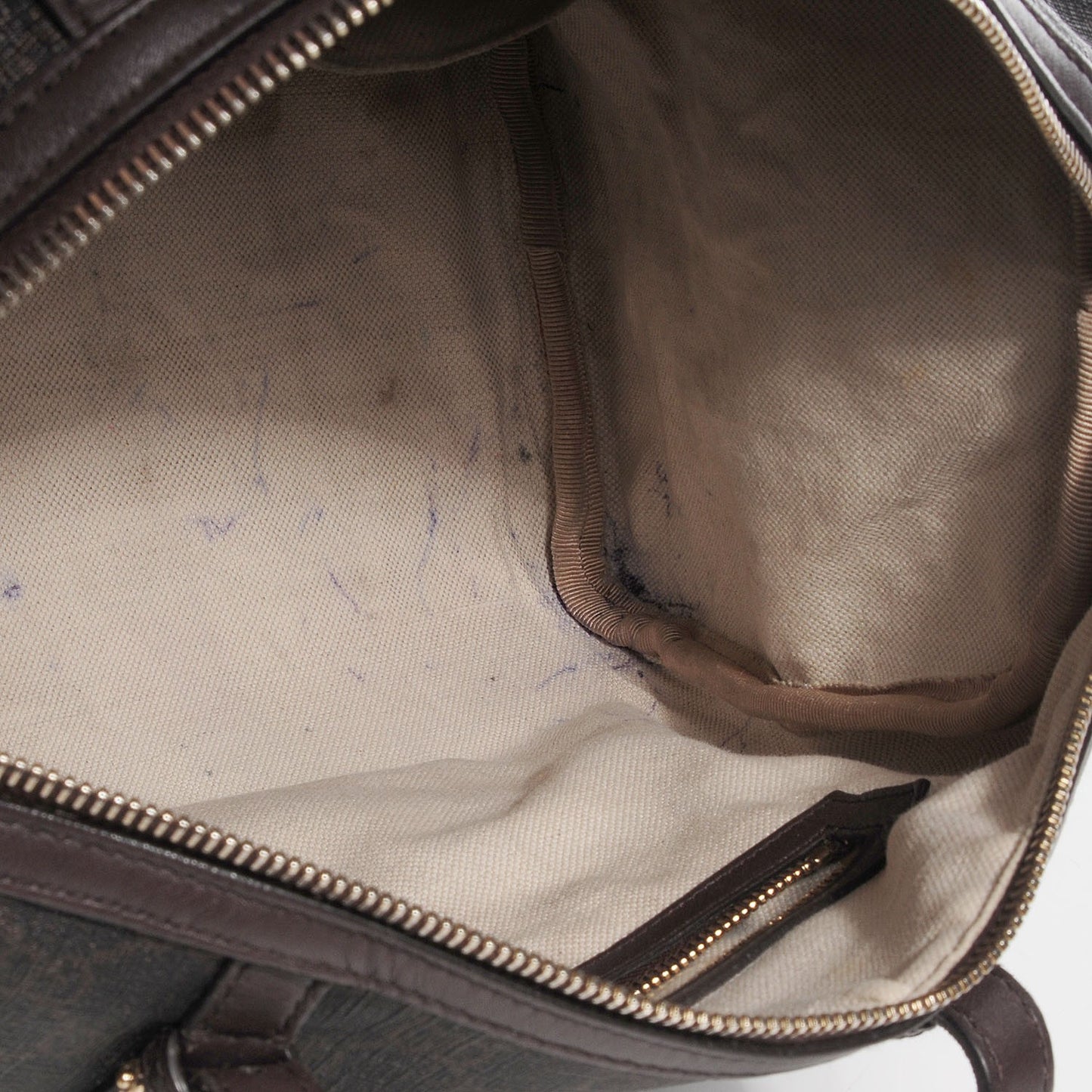 GG Supreme Monogram Medium Nice Boston Dark Brown