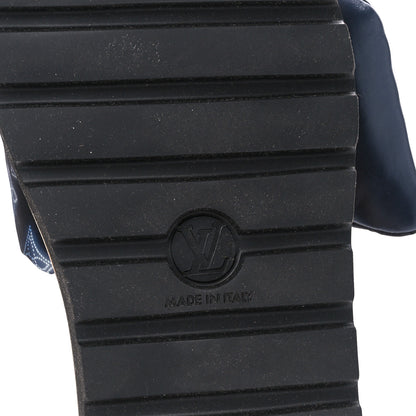 Louis Vuitton Nylon Monogram Womens Pool Pillow Comfort Mules 35 Navy Blue 6 of 9