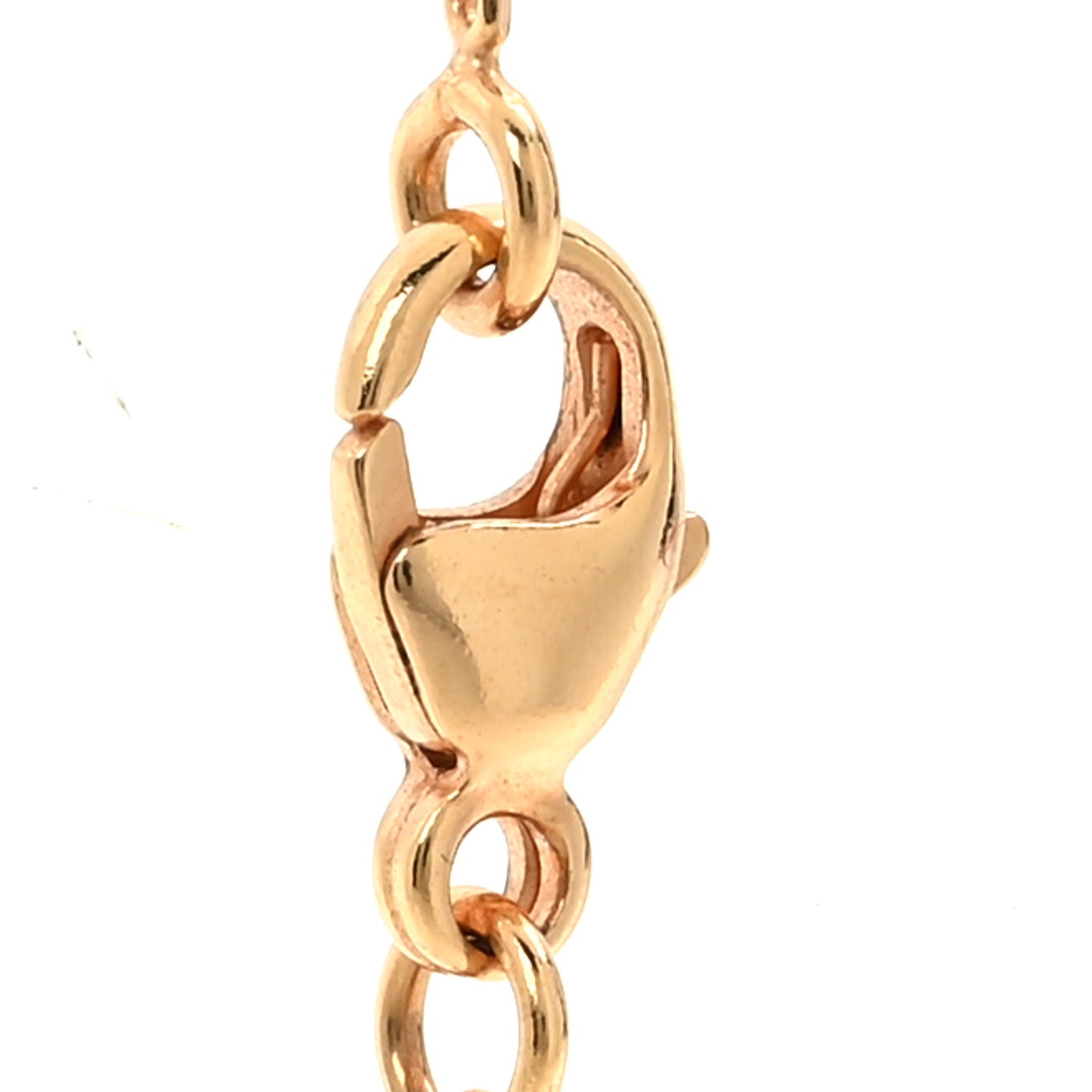Lacquered Rose Gold Mini Pop H Pendant Necklace Marron Glace