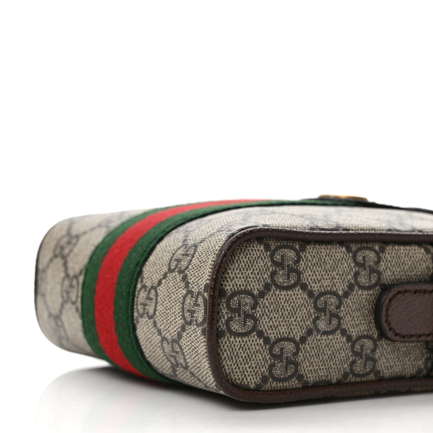 Gucci GG Supreme Monogram Web Mini Ophidia Messenger Brown 9 of 11