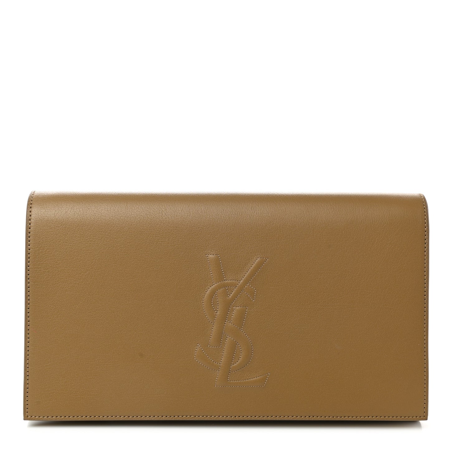 Calfskin Monogram Large Belle De Jour Clutch Beige