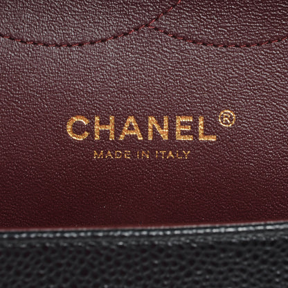 Chanel Caviar Quilted Jumbo Double Flap Black 7 of 9