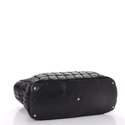 Chanel Lambskin Tweed Double Stitch Tote Black 4 of 7