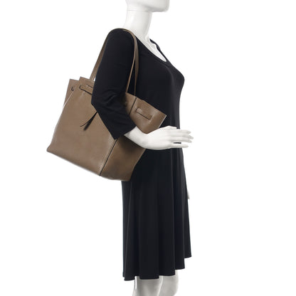 Celine Shiny Grained Calfskin Small Belt Cabas Phantom Souris 2 of 20