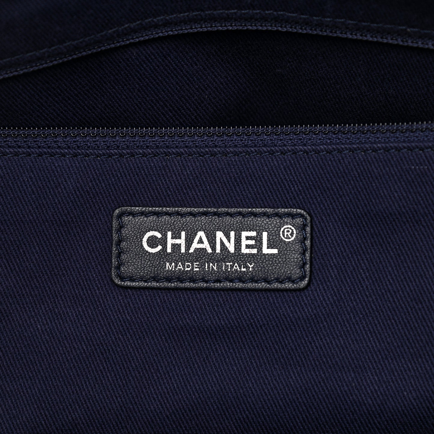 Canvas Sequin Medium Deauville Tote Navy