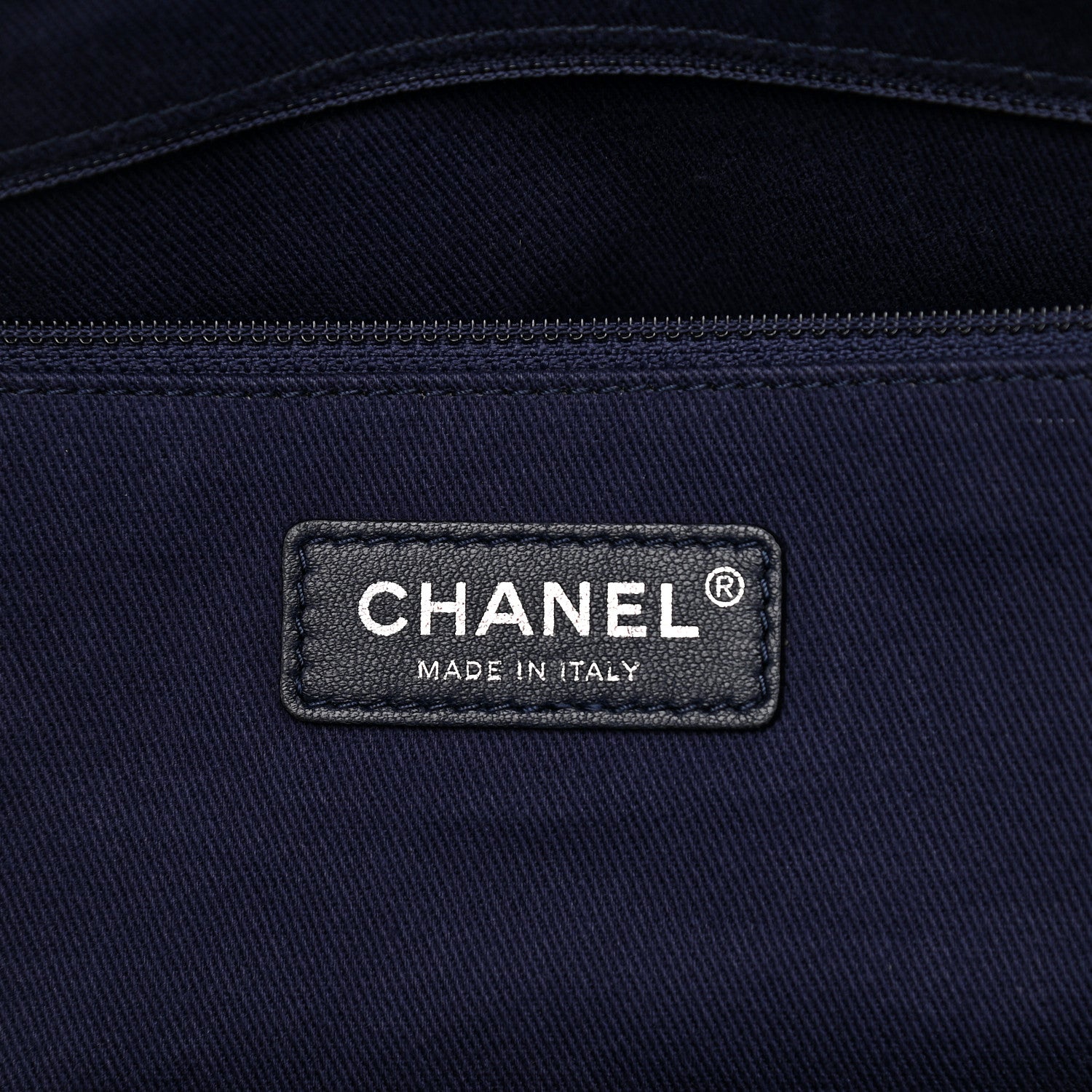 Chanel Canvas Sequin Medium Deauville Tote Navy 6 of 9