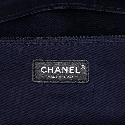 Chanel Canvas Sequin Medium Deauville Tote Navy 6 of 9