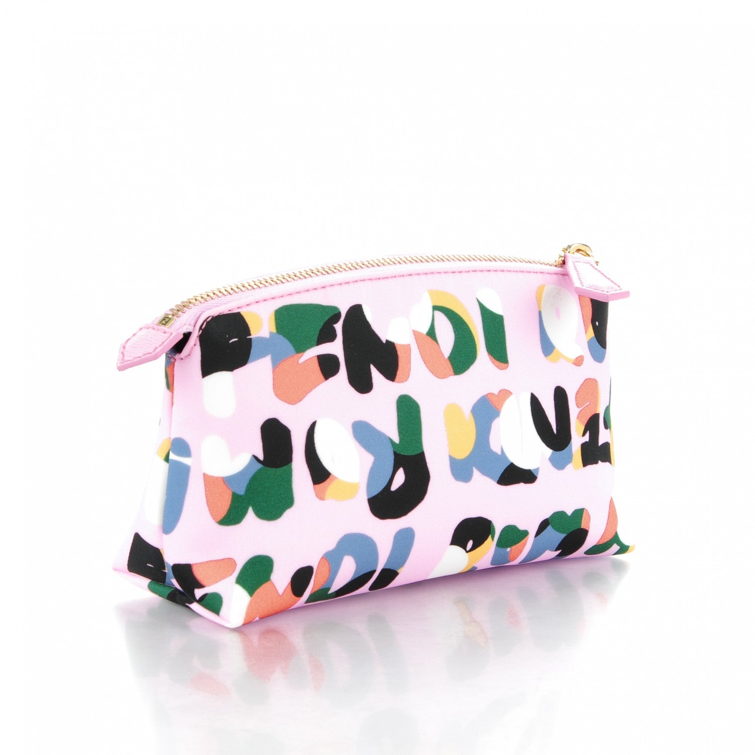 Fendi Nylon Roma Print Large Cosmetic Pouch Lavanda Multicolor 3 of 8