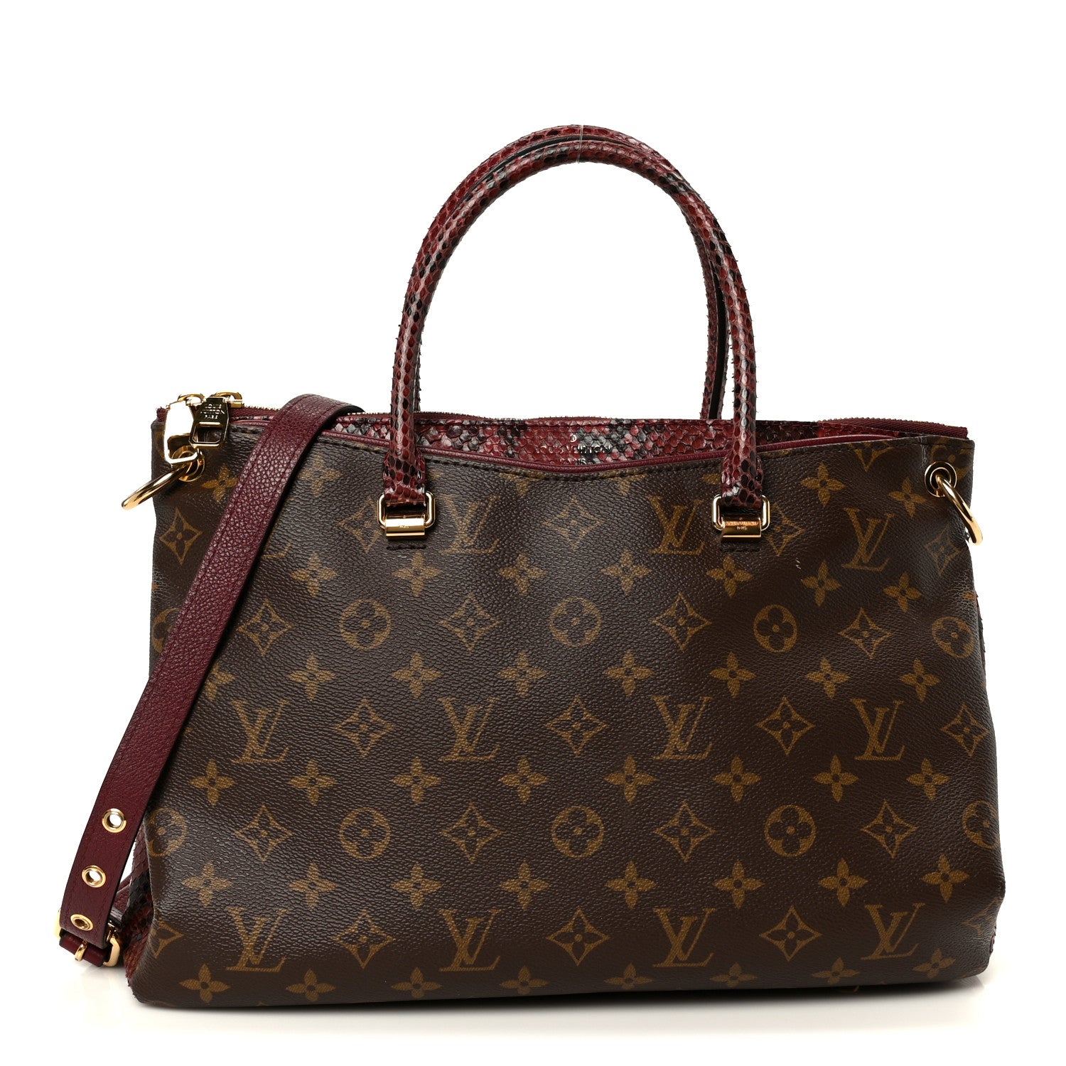 Louis Vuitton Snakeskin Monogram Pallas Red 1 of 12