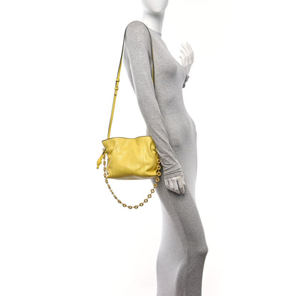 Loewe Snakeskin Mini Flamenco Knot Bag Yellow 2 of 12