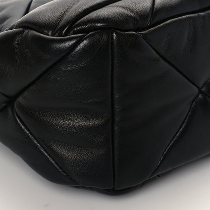 Prada Nappa Re-Nylon Triangle Quilted Patchwork System Shoulder Bag Black 7 of 8