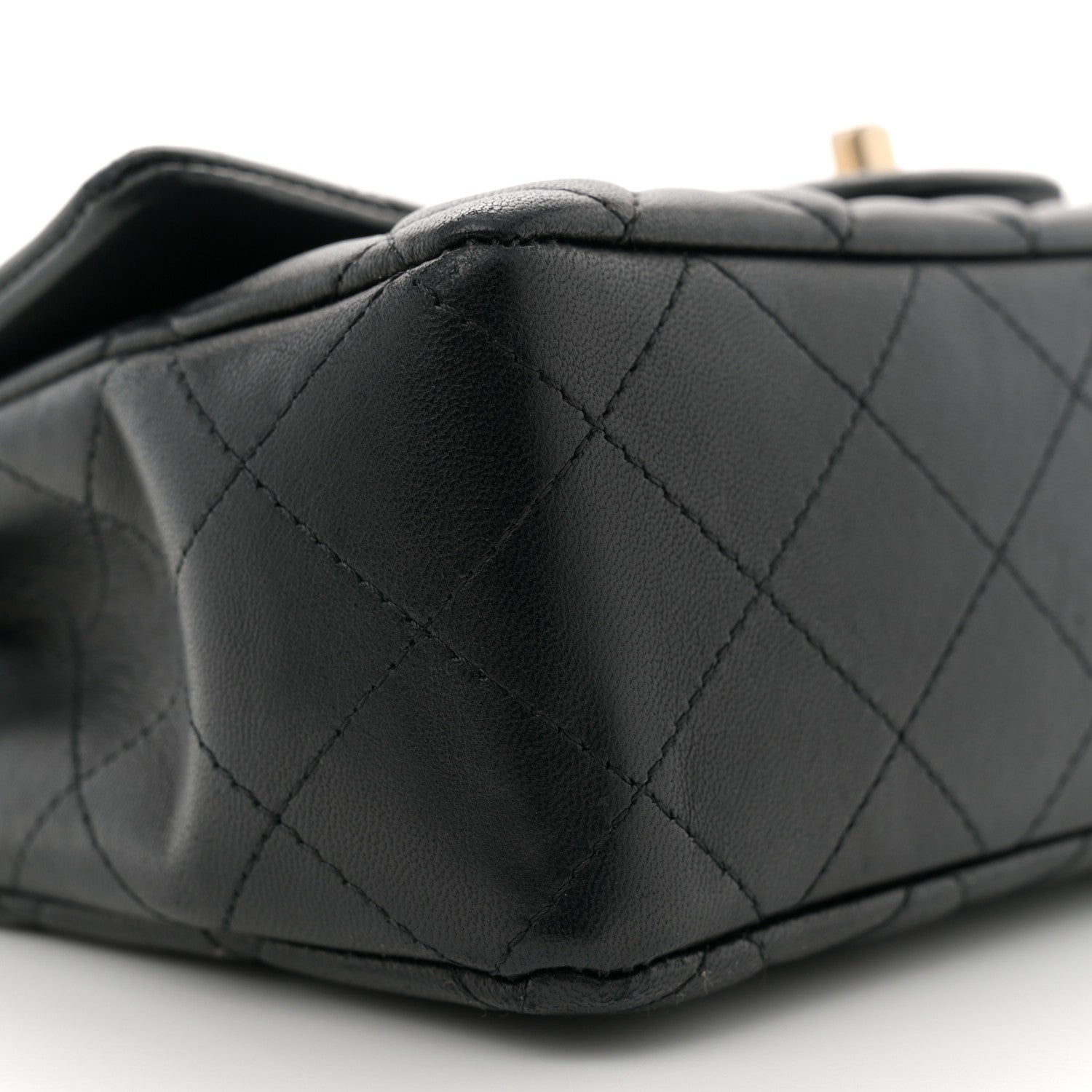 Chanel Lambskin Quilted Mini Rectangular Flap Black 9 of 11