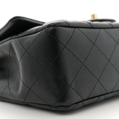 Chanel Lambskin Quilted Mini Rectangular Flap Black 9 of 11