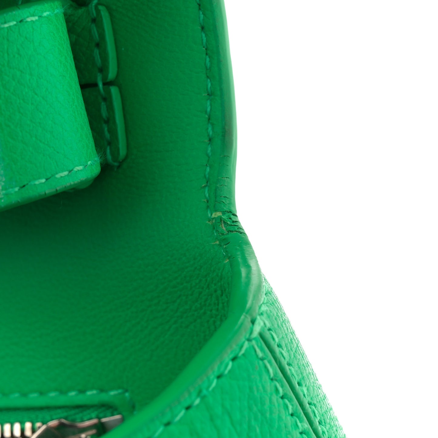 Grained Calfskin XS Downtown Shoulder Bag Vivid Green